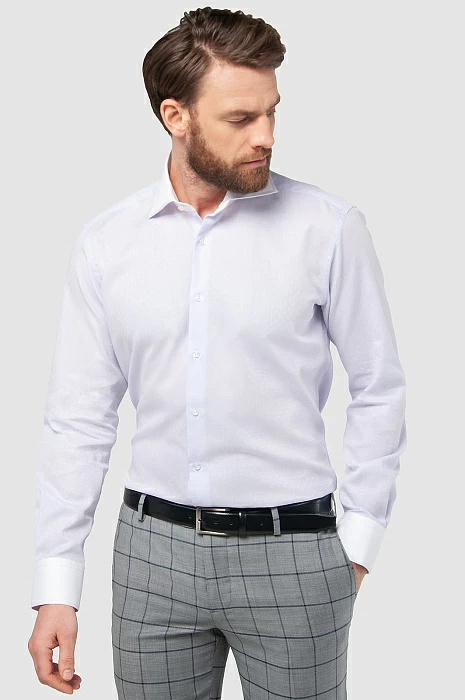 Сорочка приталенная из хлопка, цвет Белый