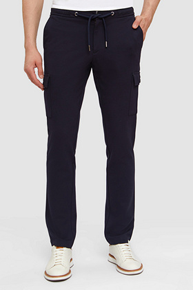 Брюки карго темно-синие