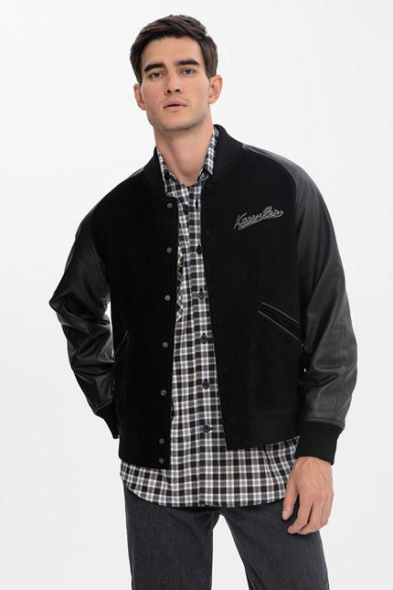 Бомбер из натуральной кожи