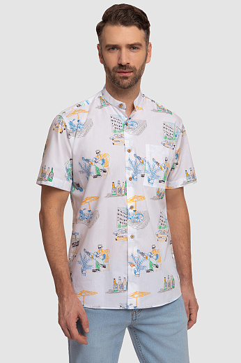 Сорочка с коротким рукавом из хлопка