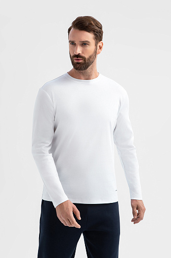 Лонгслив из мерсеризованного хлопка