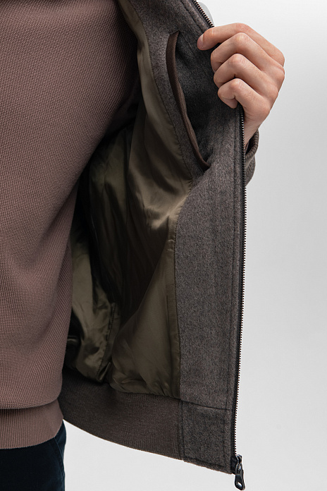 Куртка из смесовой шерсти, цвет Бежевый темный