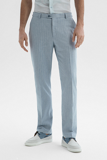 Брюки из хлопка, льна и вискозы