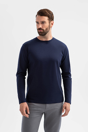 Лонгслив из мерсеризованного хлопка