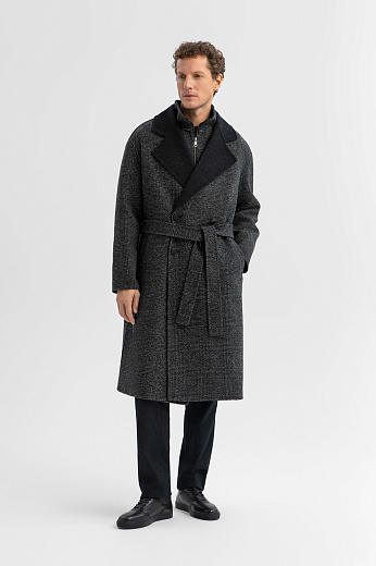Пальто с жилетом из смесовой шерсти