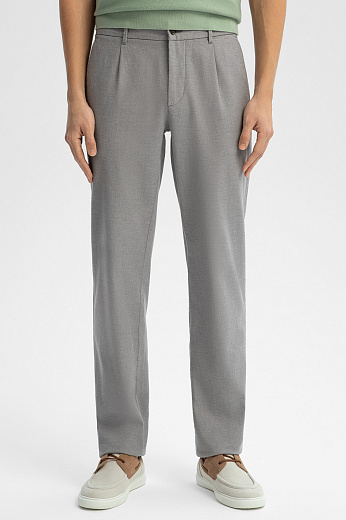 Брюки из хлопка и льна