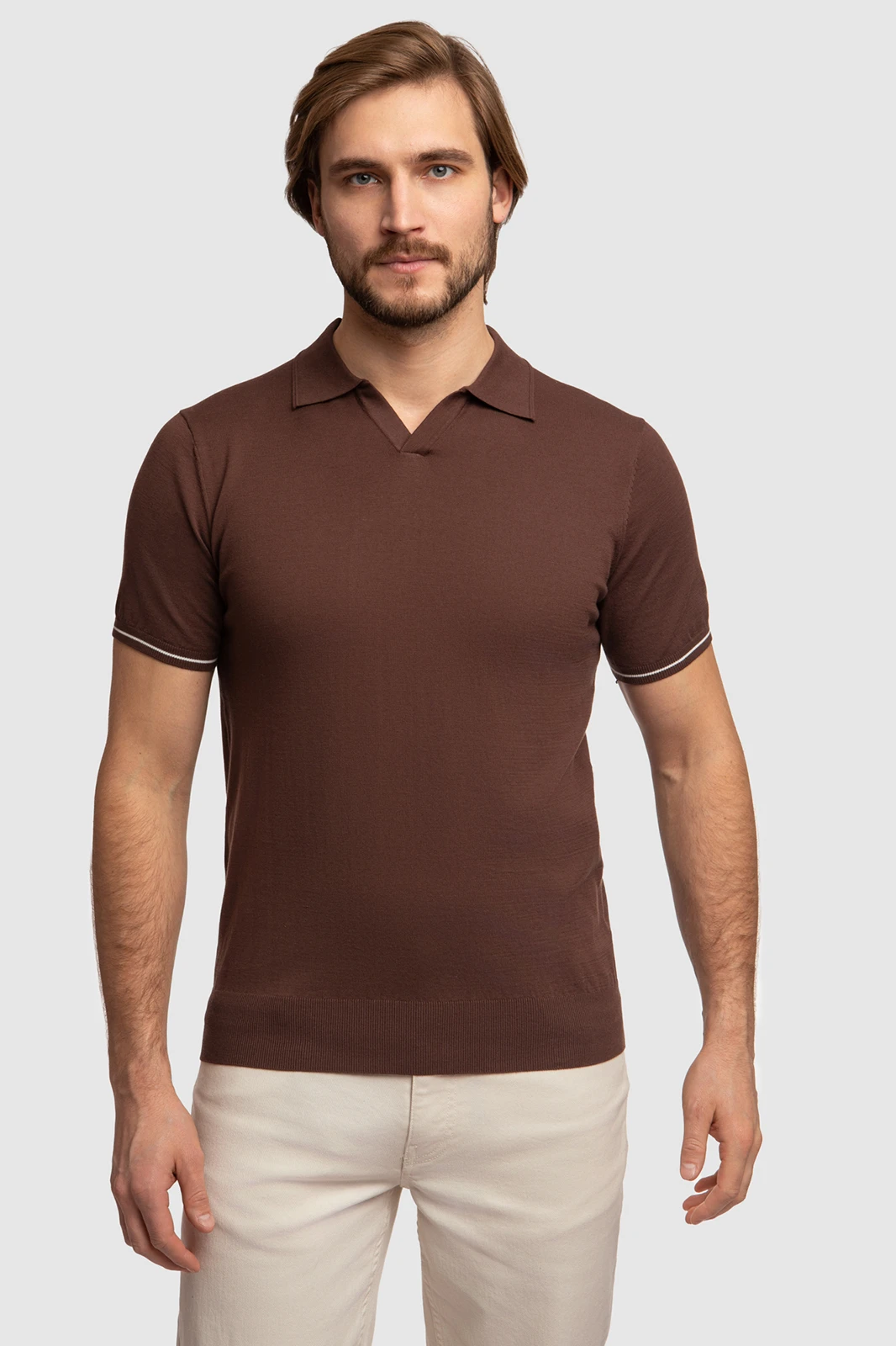 Поло из хлопка Пима